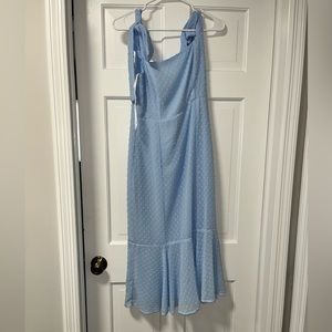 Light blue Lulus MIDI dress tie straps